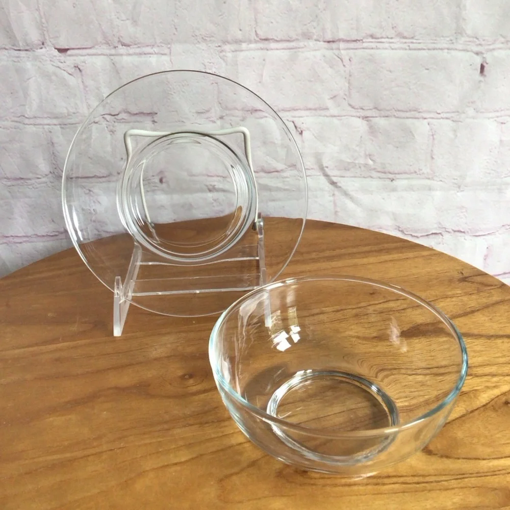 Libbey Moderno Clear Glass Bowl and Plate Set - 8 Pieces